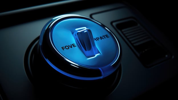 technology blue electric power button photo
