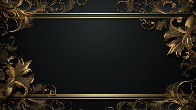 contrast black background gold border photo