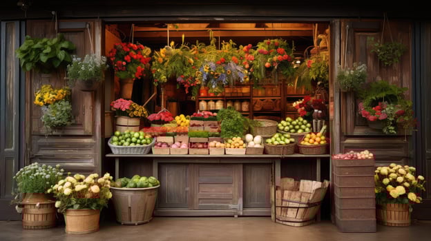rustic groceries door photo