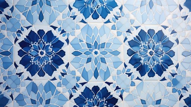 geometric pattern blue background photo