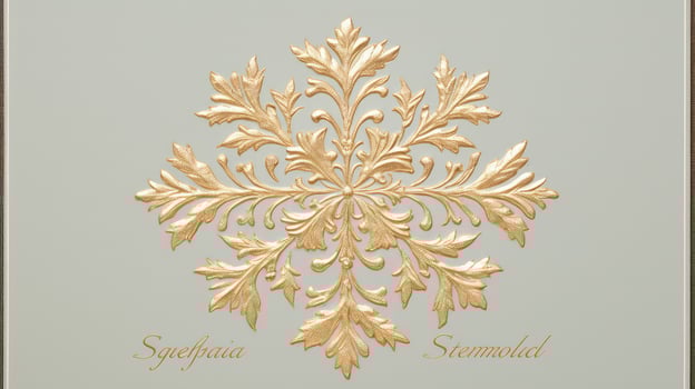 snowflake gold holiday card photo