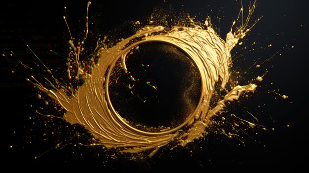 black gold paint splatter photo