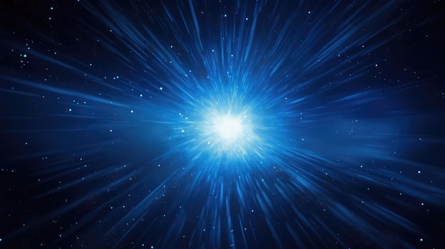night blue star burst photo
