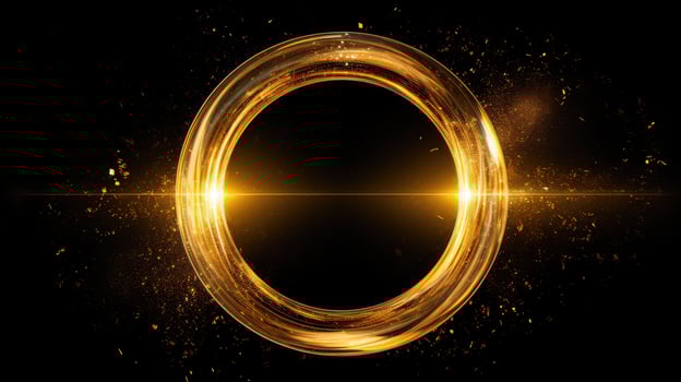 vibrant gold circle transparent photo
