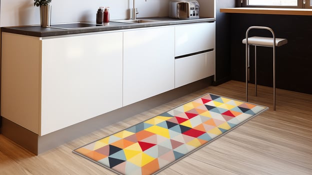 geometric kitchen mat photo