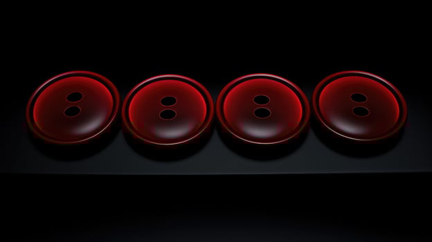 shade red oval button photo