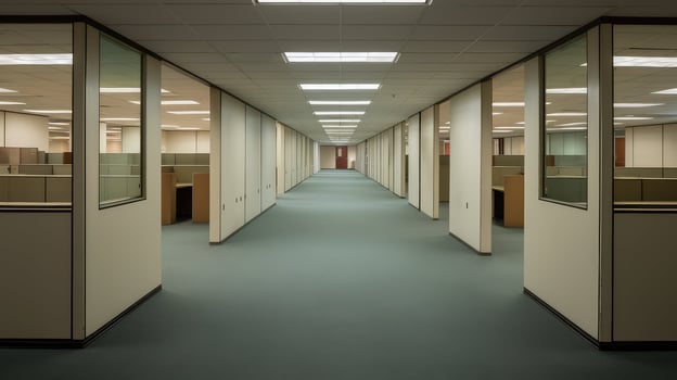 bare empty office cubicle photo