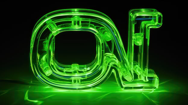 design neon green font photo