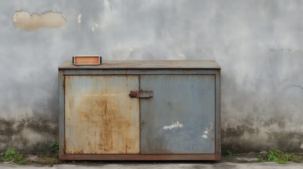 storage box outside door photo
