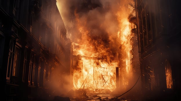 smoke cities on fire photo