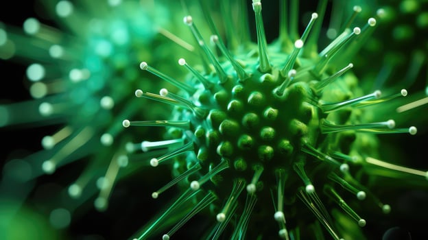 spikes green virus photo