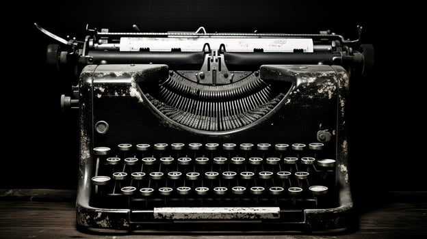 typewriter black and white distressed background photo