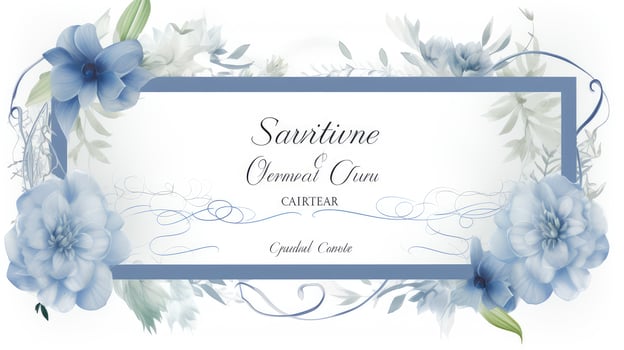 elegant gift certificate blue photo
