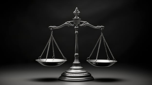 balance justice scales black and white photo