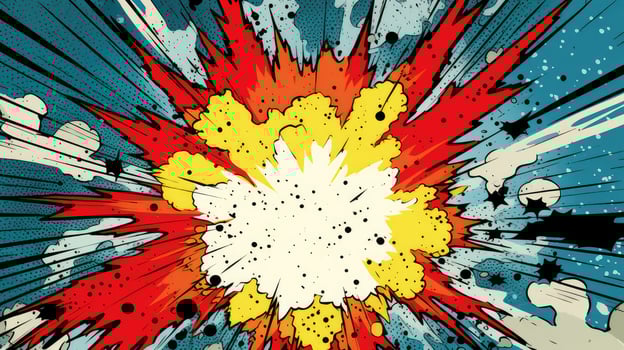 retro comic book explosion photo