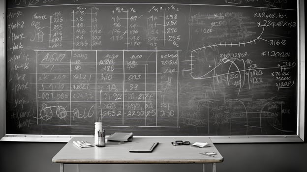 equations glass board photo