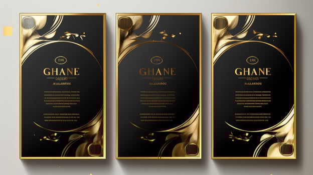 borders gold template photo