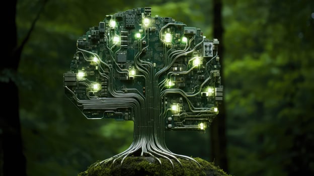 artificial circuit board tree photo