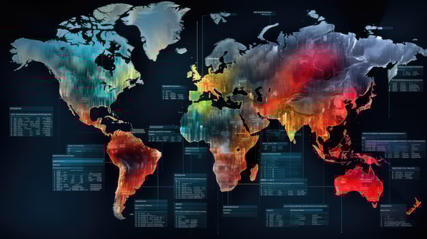 color financial data visualization photo
