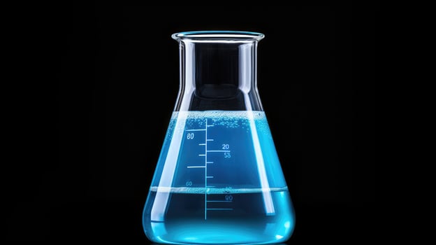 clear beaker white background photo