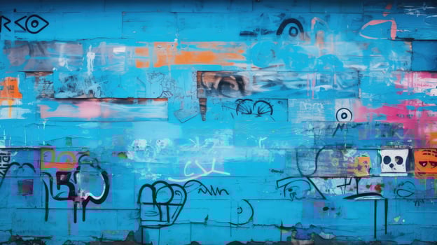 graffiti photo background blue
