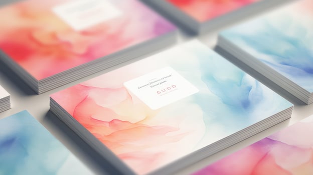 creative water color business cards photo