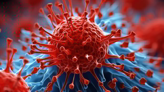 infection corona virus red photo
