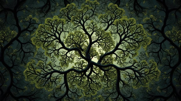 leaves fractal tree photo