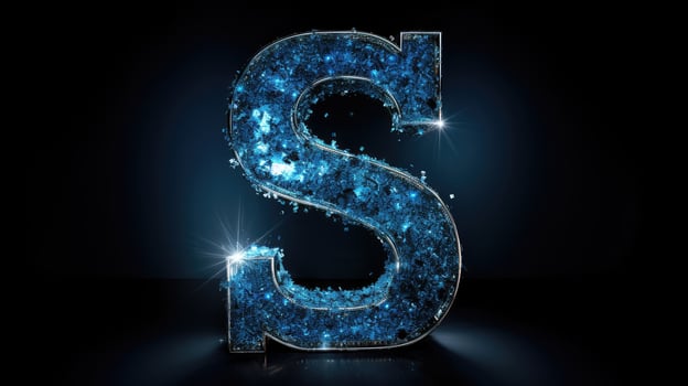 equin blue letter s photo