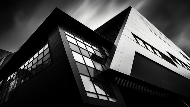 modernism black white building photo