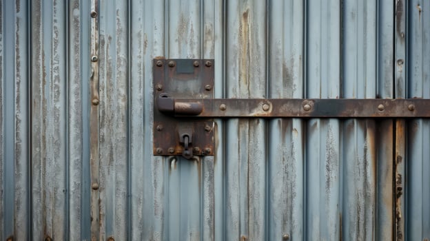 decorative ribbed metal photo