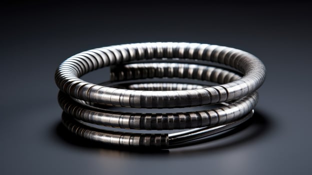 spring metal part isolated photo