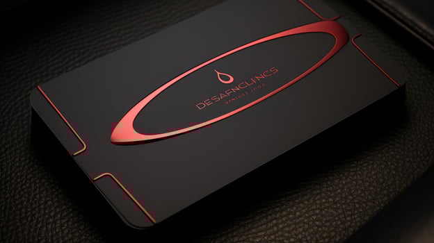 premium red and black business card photo