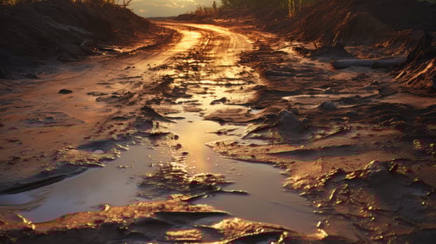 puddles dirt road texture photo