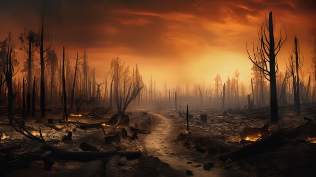 burn forest fire photo