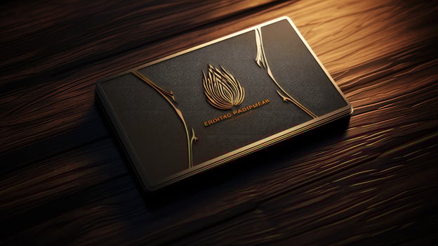 premium black gold business card photo