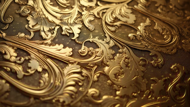 artwork gold metallic paint photo