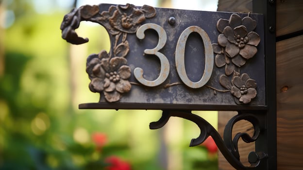 sign house numbers photo