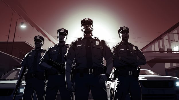 unity black police officer photo