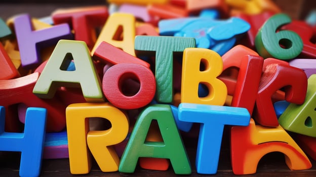 children wood letters photo