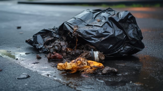 waste trash bags photo