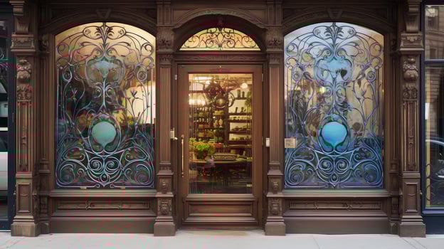 ornate store front door photo