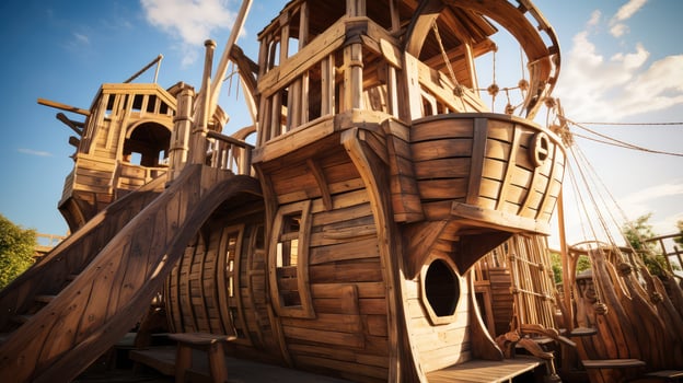 adventure wooden playground photo