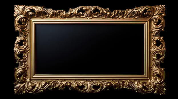 stunning gold frame black background photo