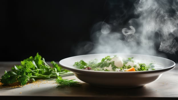 soup white plate photo