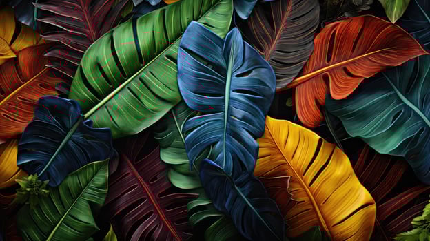 lush jungle leaves photo