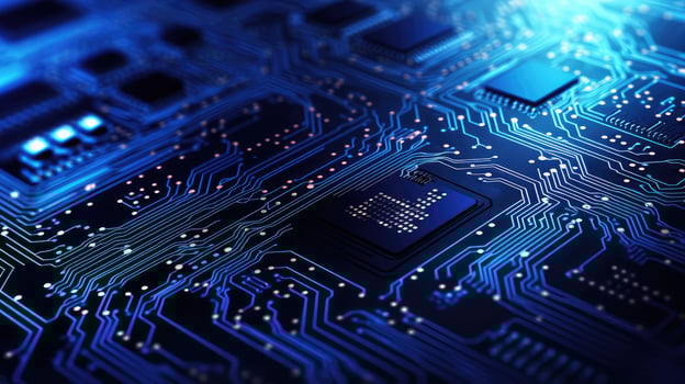 close circuit background blue photo