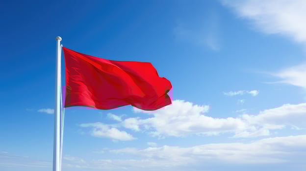 warning red flag photo