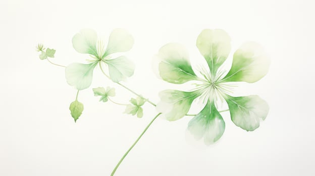 ethereal water color 4 leaf clover photo