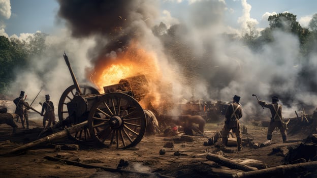 battlefield canon fire photo